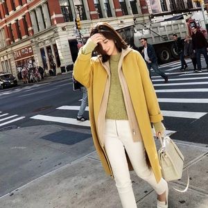 100% wool coat yellow